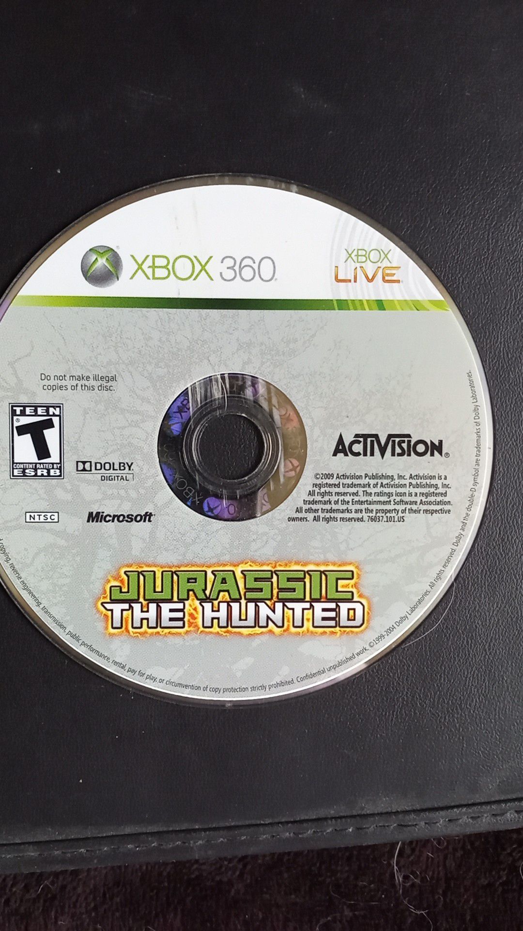 Jurassic the hunted Xbox 360 hard game to find but fun game to play if you still have a Xbox 360