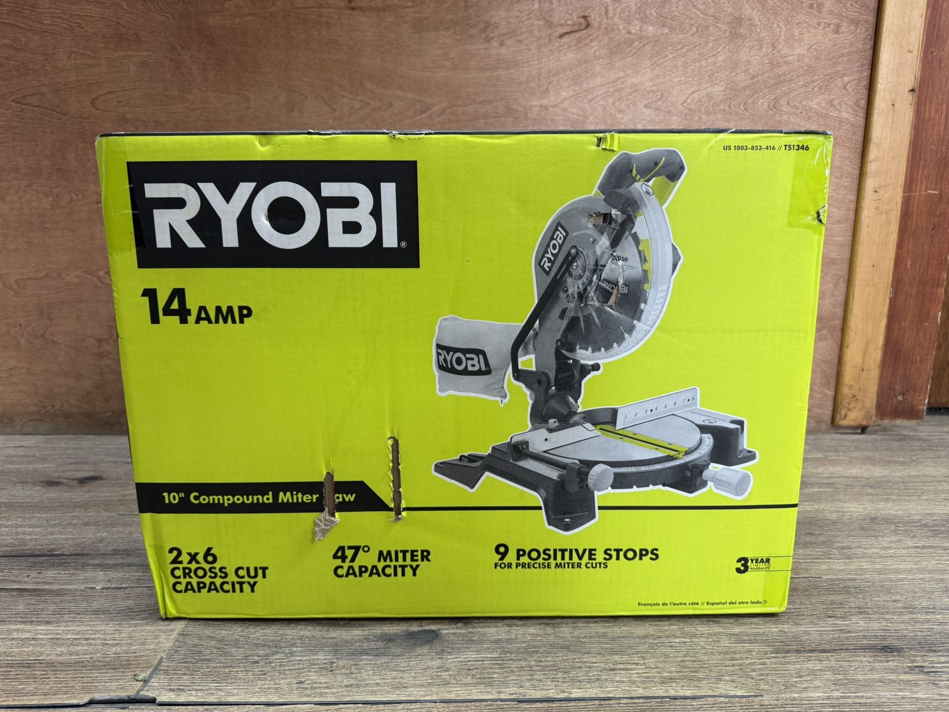 Ryobi 14 Amp Corded 10 in. Compound Miter Saw