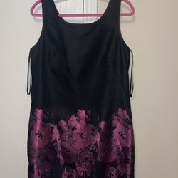 Black And Purple Cocktail Dress