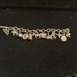 Vintage Silver tone Western - Nevada Themed (12) Charm Bracelet #4