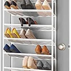 Whitmor, White 36-Pair Over The Door Shoe Organizer

