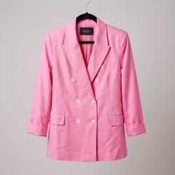 Deluc Pink Double-Breasted Blazer