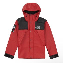 Supreme X Northface Leather Red Parka