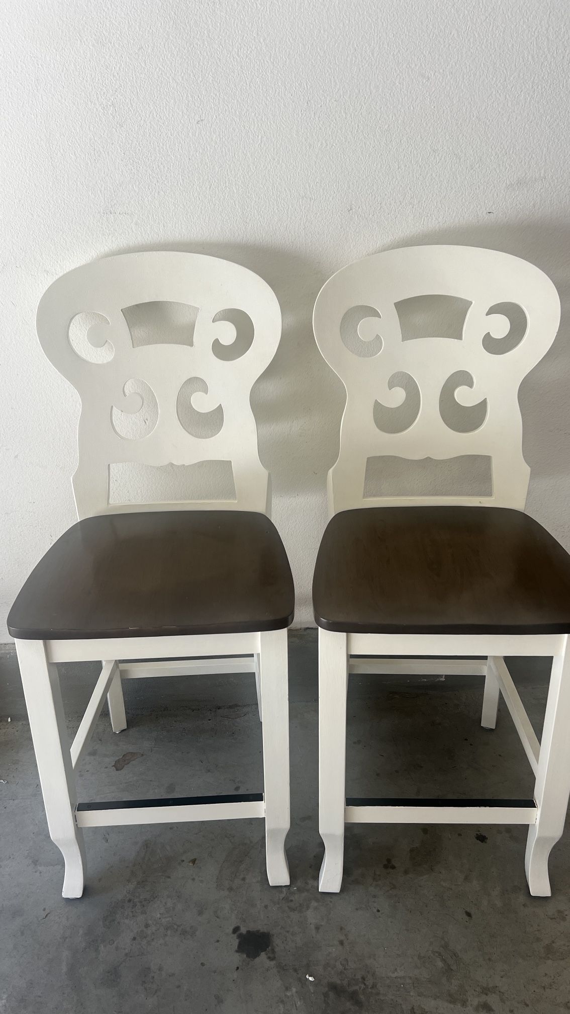 White dining solid wooden chairs