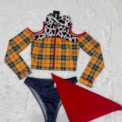New M L forplay western woody Toy Story costume festival rave outfit cowboy top  Bundle deals available, feel free to message me with offers or questi