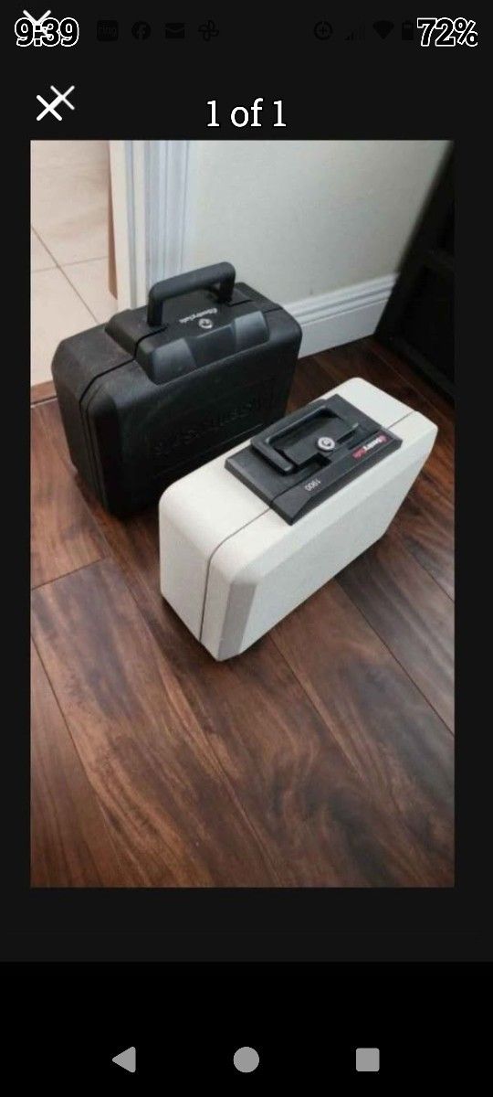 2 LOCK BOXES WITH KEYS! IN Great CONDITION Fire & Water Proof!