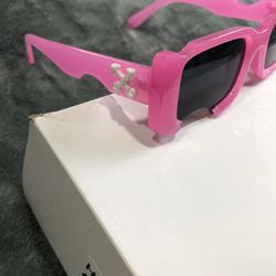 Pink Off White Sunglasses 