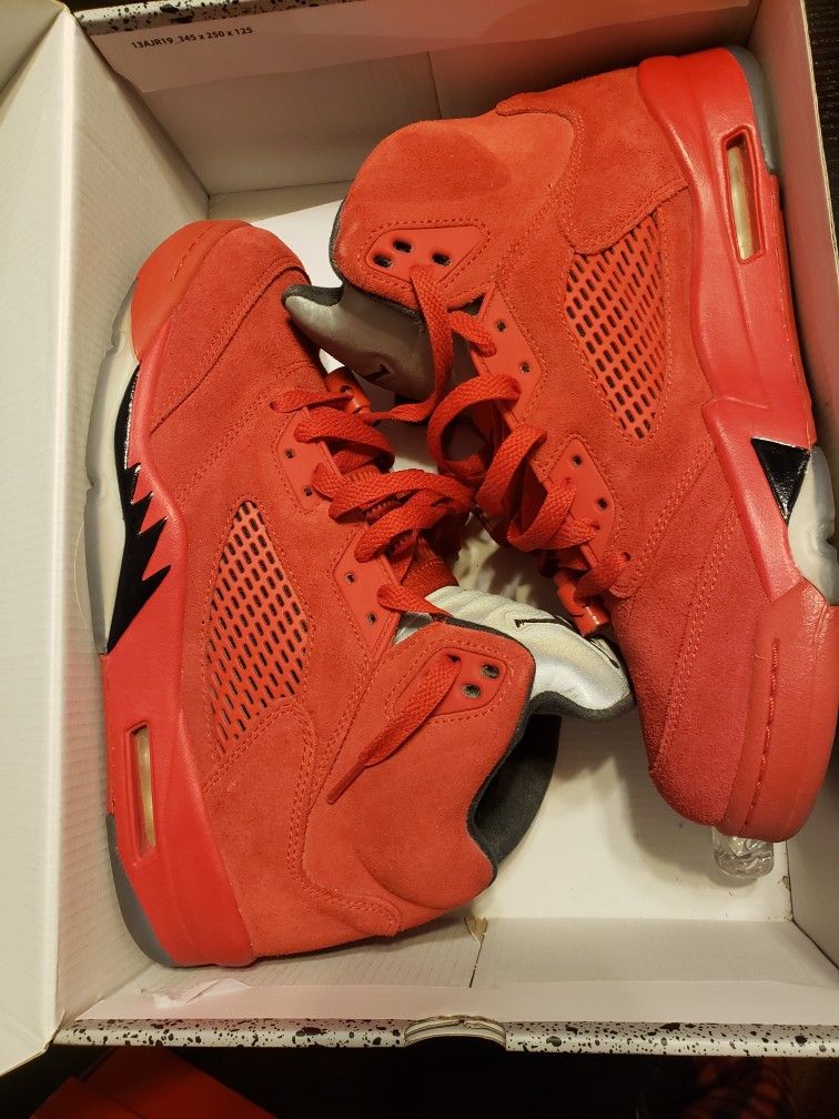 Jordan 5 Red Suede Size 10
