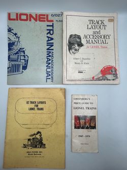 Vintage Lionel Train Manuals & Price Guide Booklet Lot of 4 O/O27 Track Layout