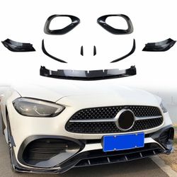 9xCarbon Fiber Front Bumper Lip Spoiler Kit Fit For Benz W206 C-Class 2022+