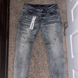 purple jeans
