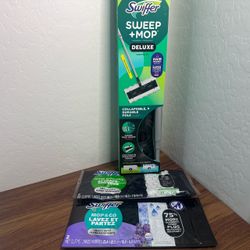 Swiffer deluxe mop kit + refills