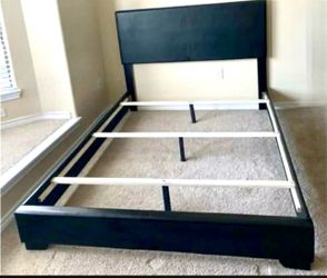 Black full size bed frame
