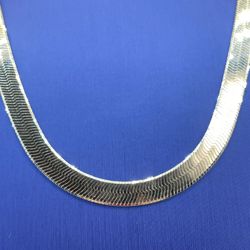 925 Sterling Silver 20” Herringbone Necklace 23.70g 6.8mm 195051/2
