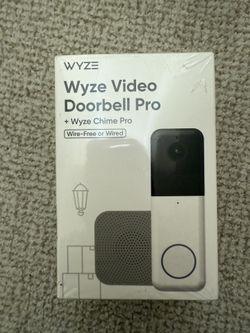 Brand New Sealed Wyze Wireless Video Doorbell Pro (Chime Included), 1440 HD Video, 1:1 Aspect Ratio: 1:1 Head-to-Toe View, 2-Way Audio, Night Vision