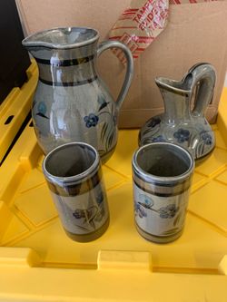 Glass / pottery set