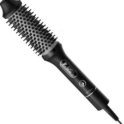 Brandnew Heated Round Brush for Hair Straightener, Curler, and Volumizer, 1.5 inch Curling Styler, Negative Ion Thermal Brush, with 6 Temp Settings, F
