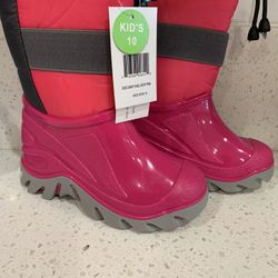 Girls size 10 snow boots