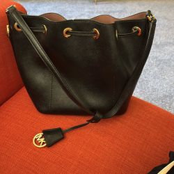 Michael Kors Leather Bucket Bag