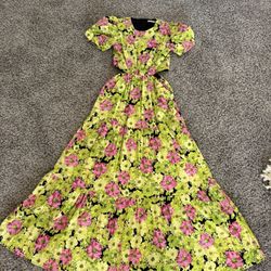 Floral Green Dress