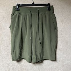 Lululemon THE Shorts Lined 9” Mens Small Green