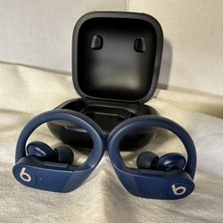Apple Powerbeats Pro Navy Blue Wireless Over the Ear Headphones Earbuds