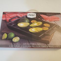Parini Ceramic Cookware for the Grill 8.5" x 11.5" Grill Pan New