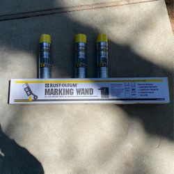RUST-OLEUM MARKING WAND WITH 3 CANS OF SPRAY PAINT 