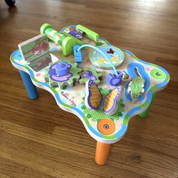 Kids Wooden Activity Table Toy 