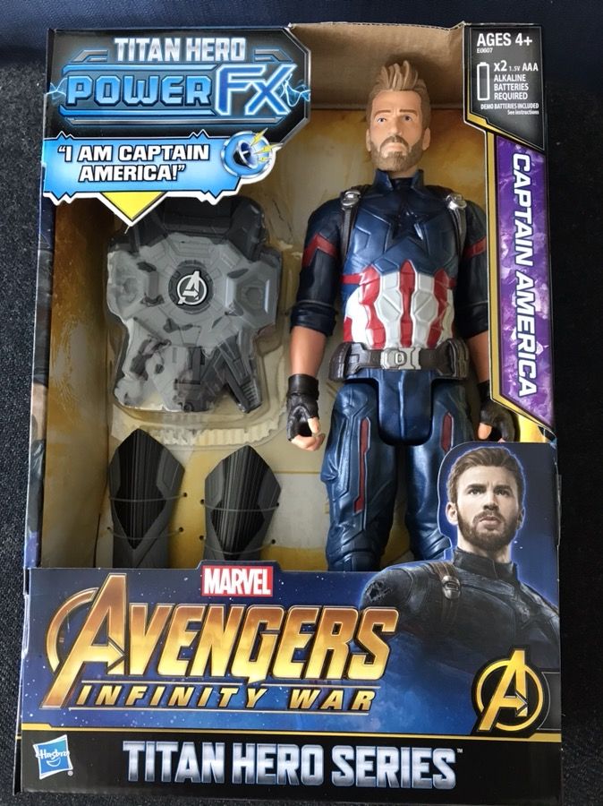 Marvel Captain America Titan Hero Power FX Avengers Infinity War 12” figure