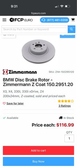 Zimmermann Z coat brake rotors
