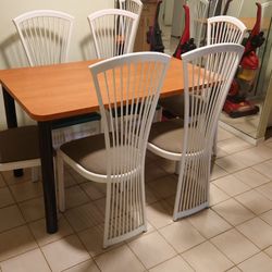 Great Dining Room Table And Six Chairs 