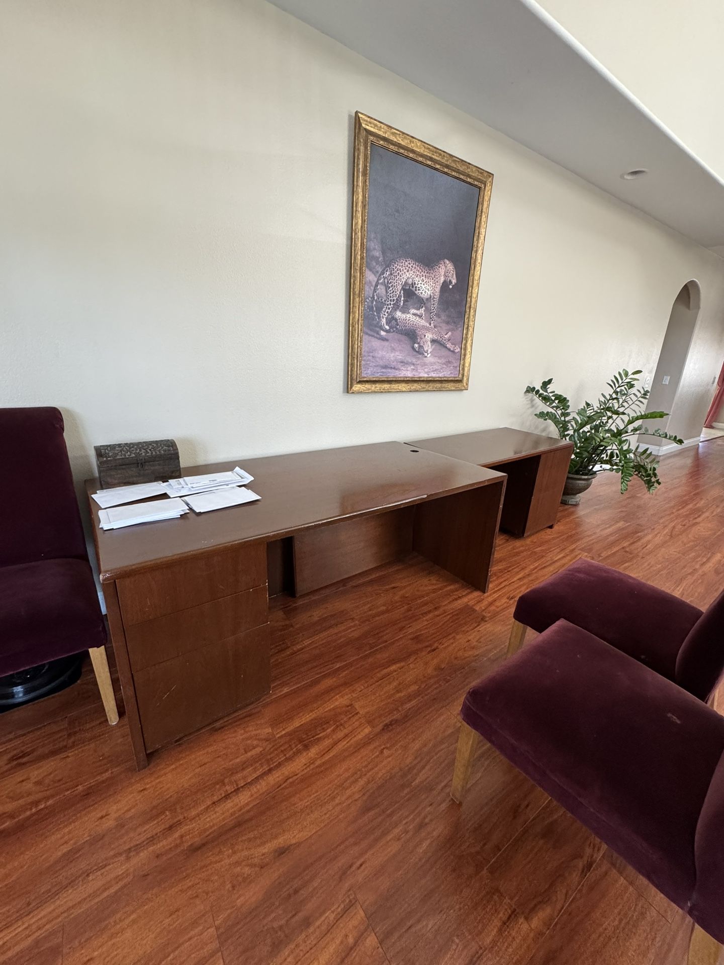 2 Solid Wood Desks – Heavy & Sturdy – $100 