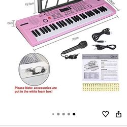 Pink keyboard for kids