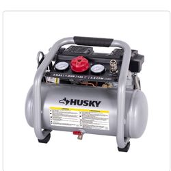 2 Gal. 135 PSI Portable Electric Oil-Free Quiet Jobsite Air Compressor with Dual Pressure Gauges and 1-Quick Coupler