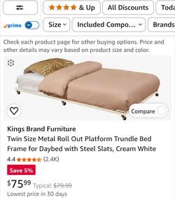 Trundle frame, twin