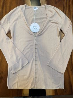 Princess Polly Beige Button Down Sweater