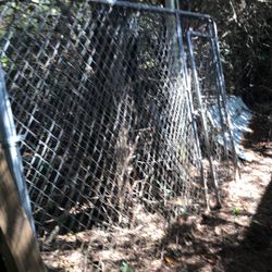 Two Fence Panels One With Door