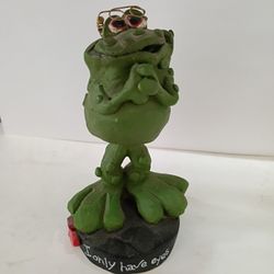 Cute! "I Only Have Eyes For You" Frog Statue 4-1/2 In Tall  Perfect Condition Cash Only Please