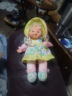 Vintage Rag Doll with blonde brads