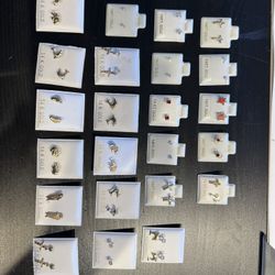 gold earrings and also diamond earrings