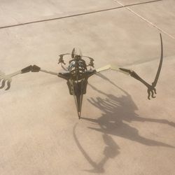 Hanging Metal Art Pterodactyl Dinasour  Brass Fixtures