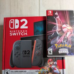 Nintendo Switch 2 System Console Mario Kart World Bundle Pokemon Shining Pearl 