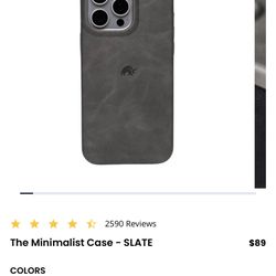 Slate Bullstrap iPhone 15 Case With Wallet