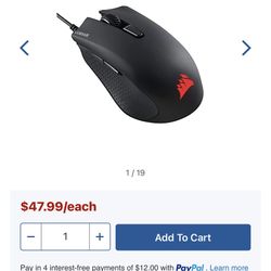 Corsair Harpoon PRO - RGB Gaming Mouse - Lightweight Design - 12,000 DPI Optical Sensor, Wired Pro