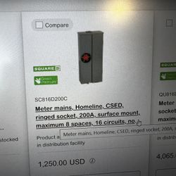 Square D Homeline 200A Meter mains 