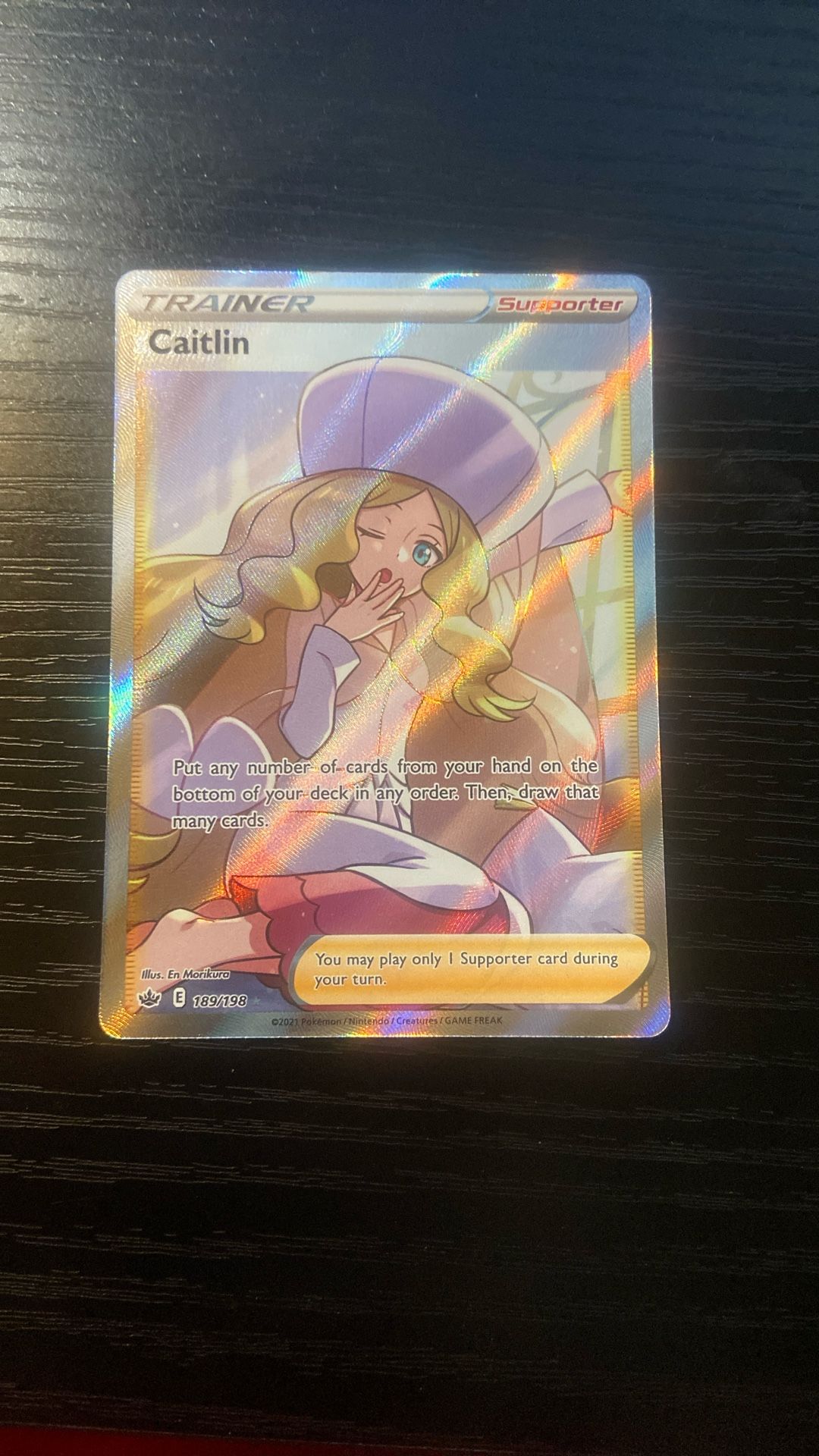 Caitlyn Full Art Trainer Card