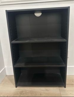 Black 3-Shelf Bookcase