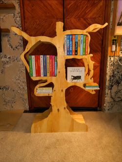 Handcrafted tree of knowledge children's bookshelf