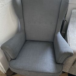 Grey Ikea Wingback Chair